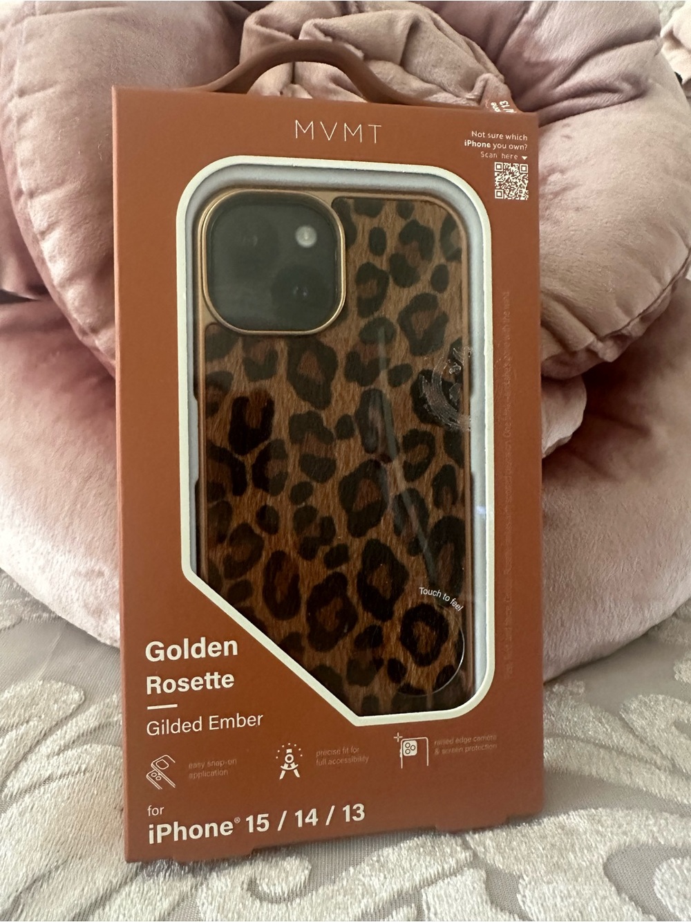 MVMT Leopard Print Gilded Ember Phone Case in Brown & Black